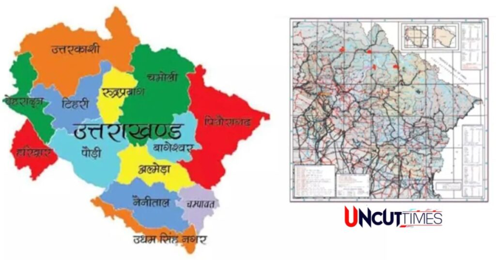 उत्तराखंड का नया नक्शा 17 साल बाद स्टेट मैप जारी