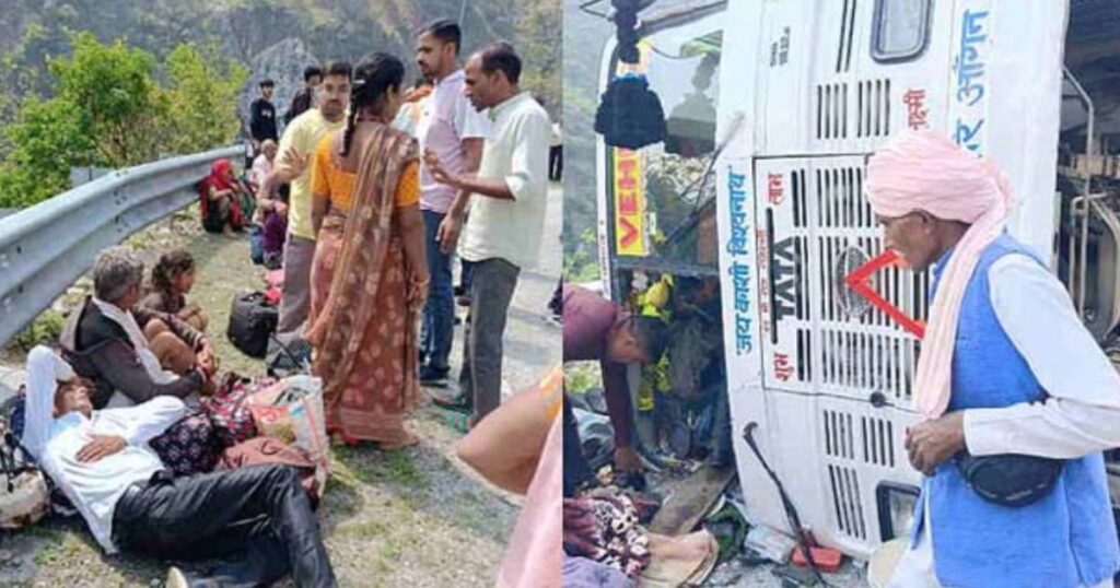 उत्तराखंड में तीर्थयात्रियों की बस पलटी, 41 यात्री सवार थे